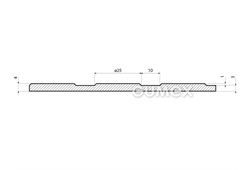 Gummiboden S 8, 4mm, Breite 1230mm, 80°ShA, SBR-NR, fläche Noppen, -25°C/+80°C, grau, 